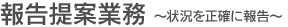 報告提案業務 〜状況を正確に報告〜